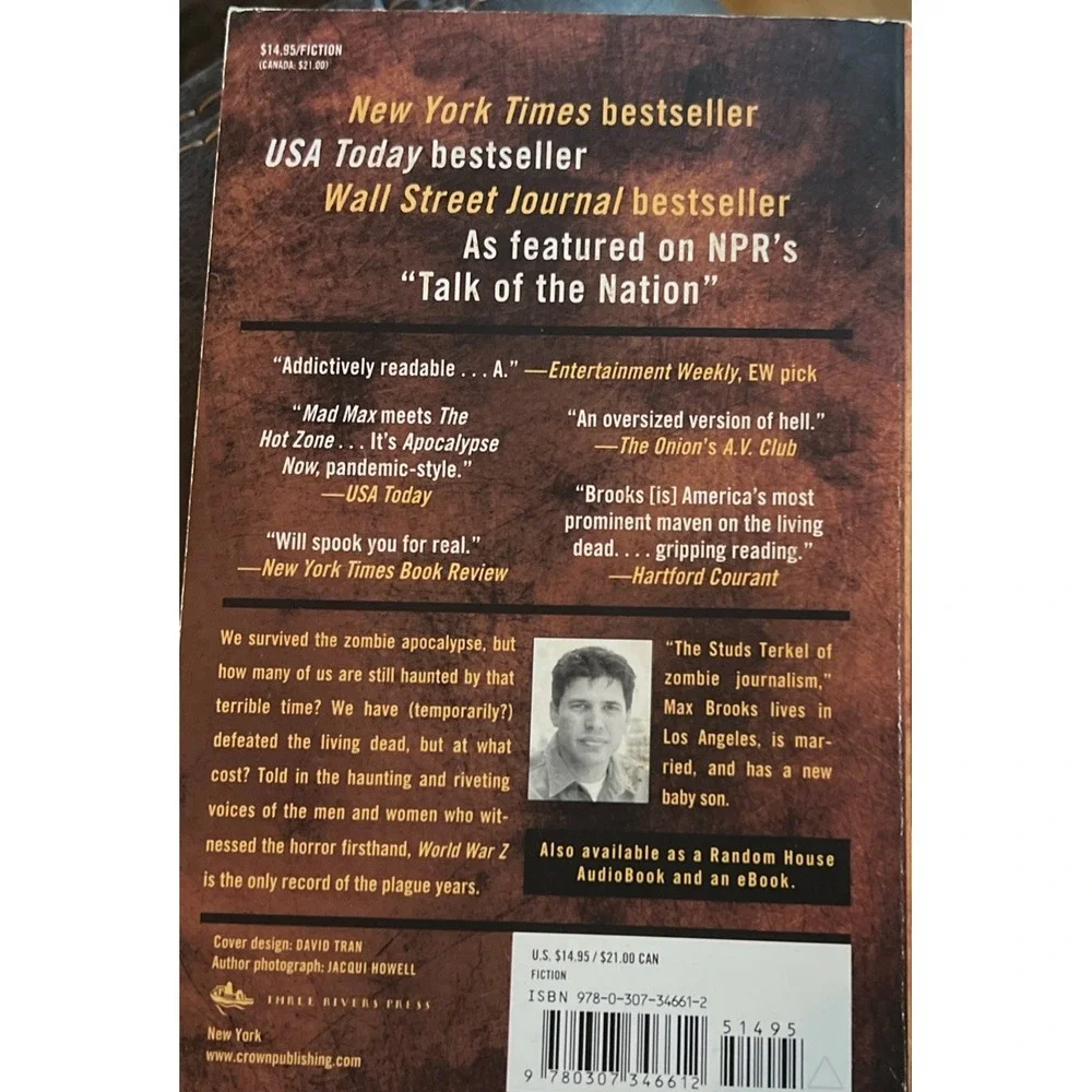 World War Z : An Oral History of the Zombie‎ War by Max Brooks (2007, Trade...